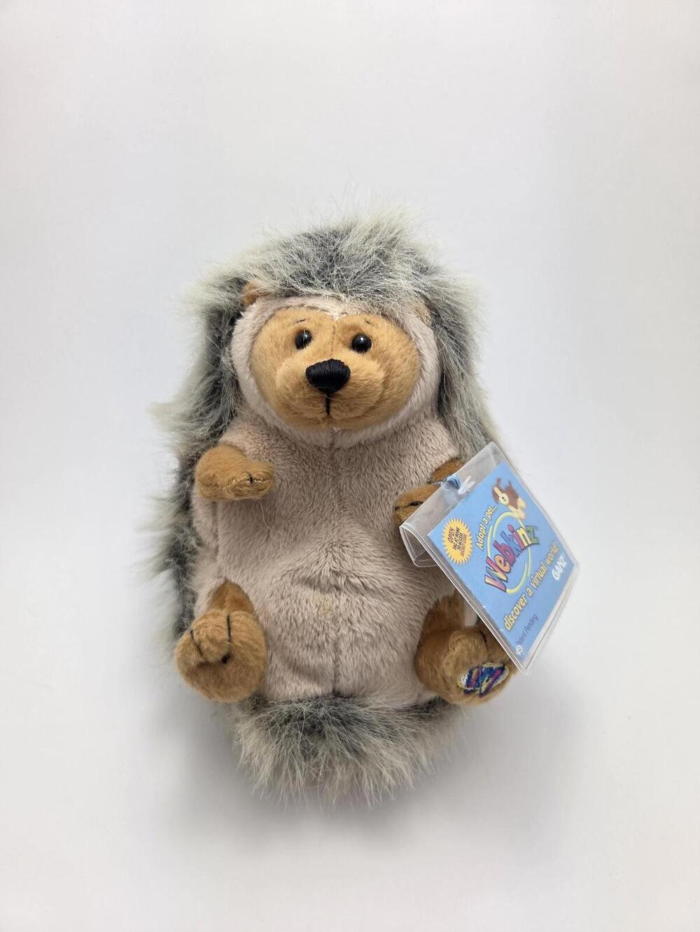 Adorable Vintage Webkinz Hedgehog Plush with Code (6 inch)